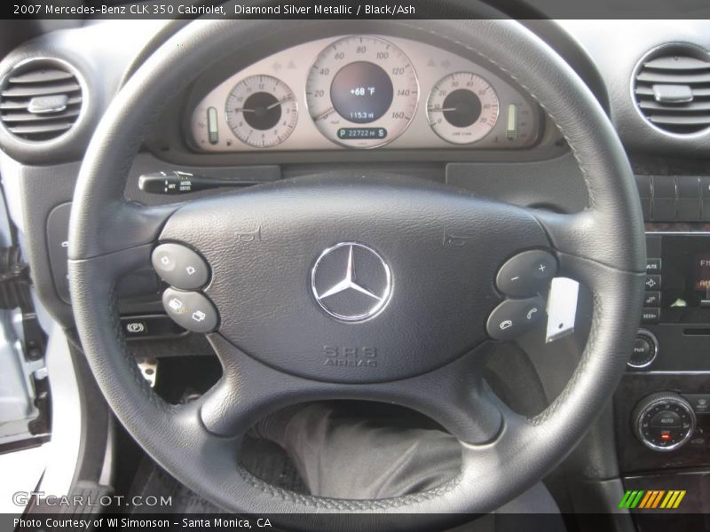 Diamond Silver Metallic / Black/Ash 2007 Mercedes-Benz CLK 350 Cabriolet