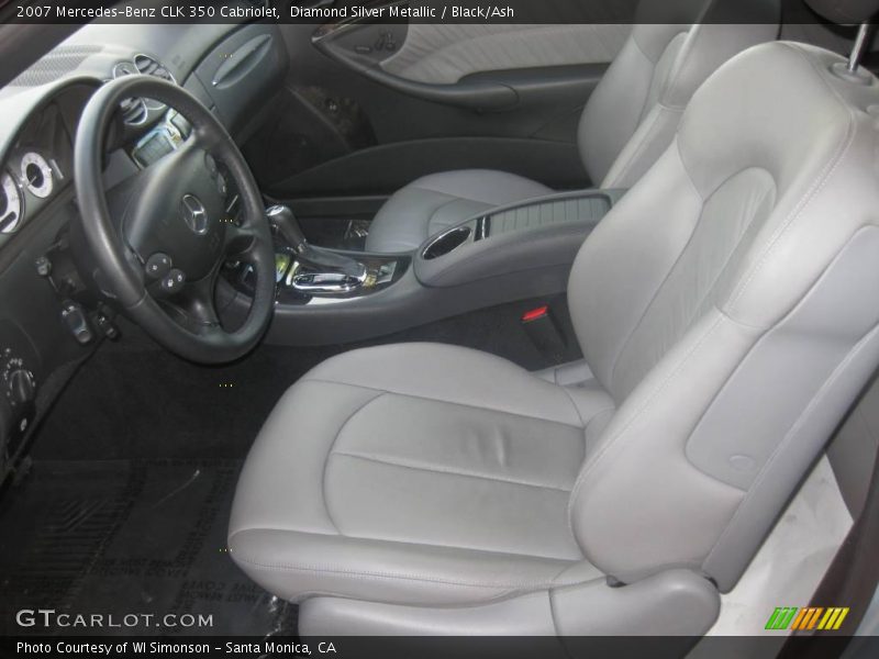 Diamond Silver Metallic / Black/Ash 2007 Mercedes-Benz CLK 350 Cabriolet