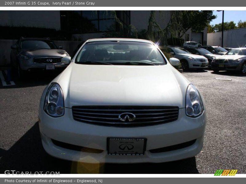 Ivory Pearl / Stone Gray 2007 Infiniti G 35 Coupe