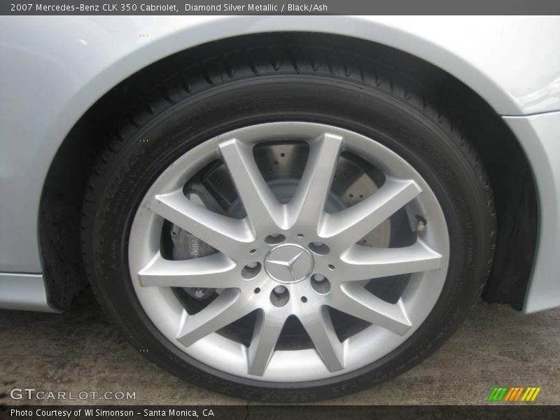 Diamond Silver Metallic / Black/Ash 2007 Mercedes-Benz CLK 350 Cabriolet