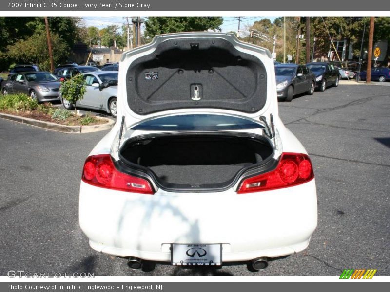Ivory Pearl / Stone Gray 2007 Infiniti G 35 Coupe