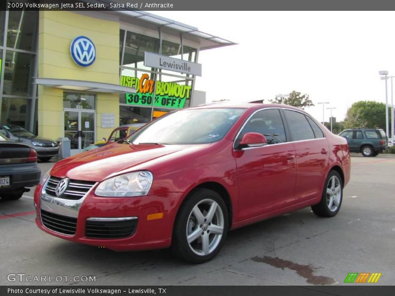Salsa Red / Anthracite 2009 Volkswagen Jetta SEL Sedan