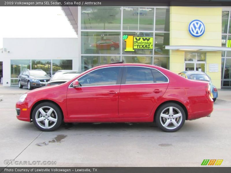 Salsa Red / Anthracite 2009 Volkswagen Jetta SEL Sedan