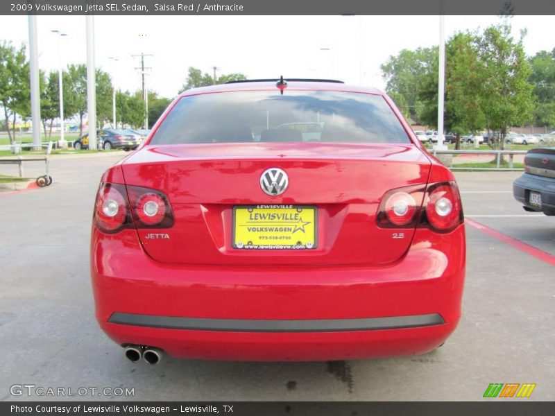Salsa Red / Anthracite 2009 Volkswagen Jetta SEL Sedan