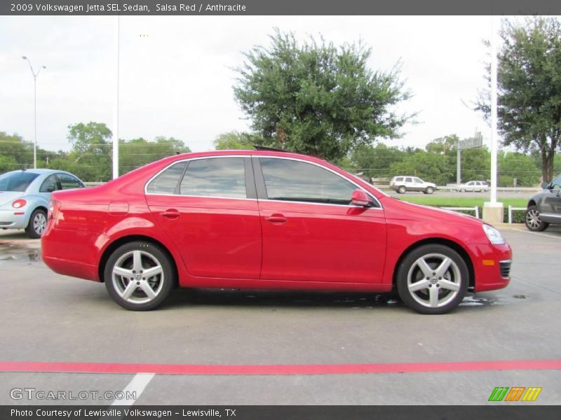Salsa Red / Anthracite 2009 Volkswagen Jetta SEL Sedan