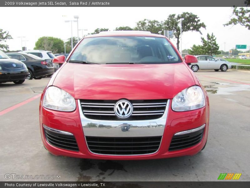 Salsa Red / Anthracite 2009 Volkswagen Jetta SEL Sedan