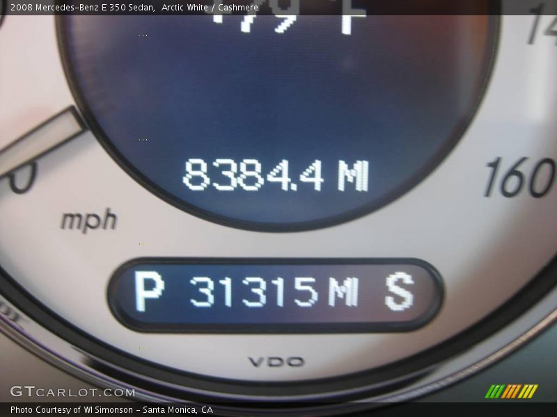 Arctic White / Cashmere 2008 Mercedes-Benz E 350 Sedan