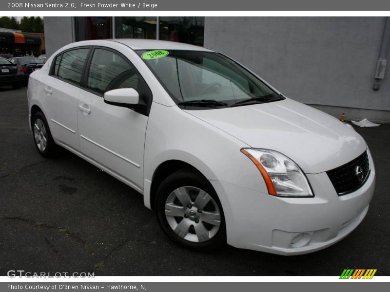 Fresh Powder White / Beige 2008 Nissan Sentra 2.0
