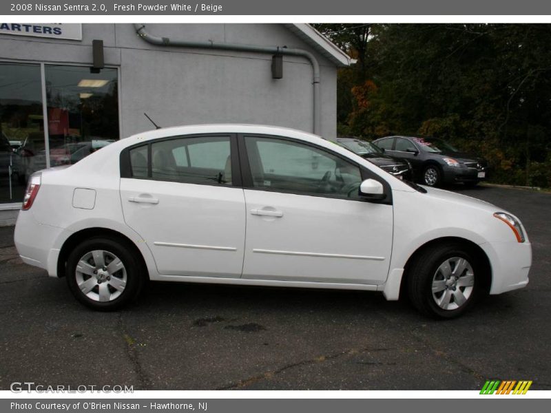 Fresh Powder White / Beige 2008 Nissan Sentra 2.0
