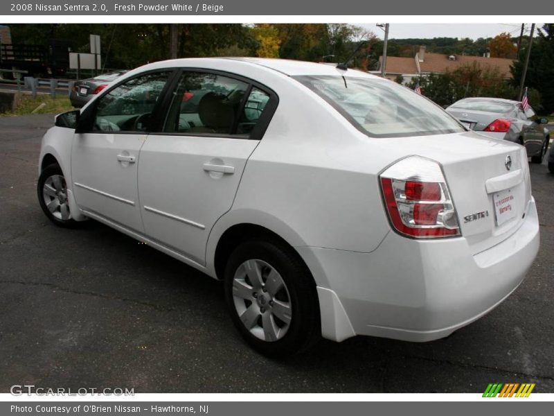 Fresh Powder White / Beige 2008 Nissan Sentra 2.0