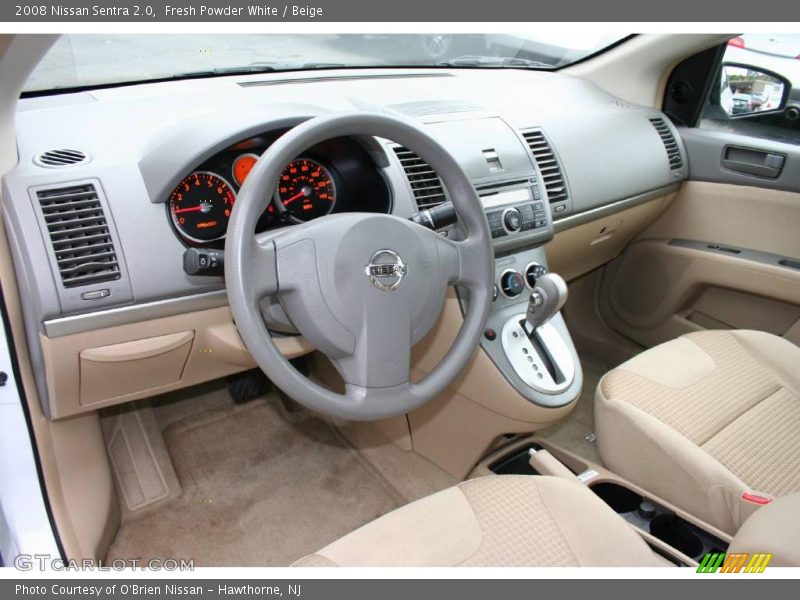Fresh Powder White / Beige 2008 Nissan Sentra 2.0