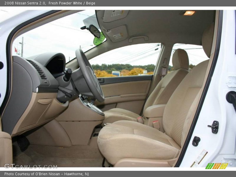Fresh Powder White / Beige 2008 Nissan Sentra 2.0