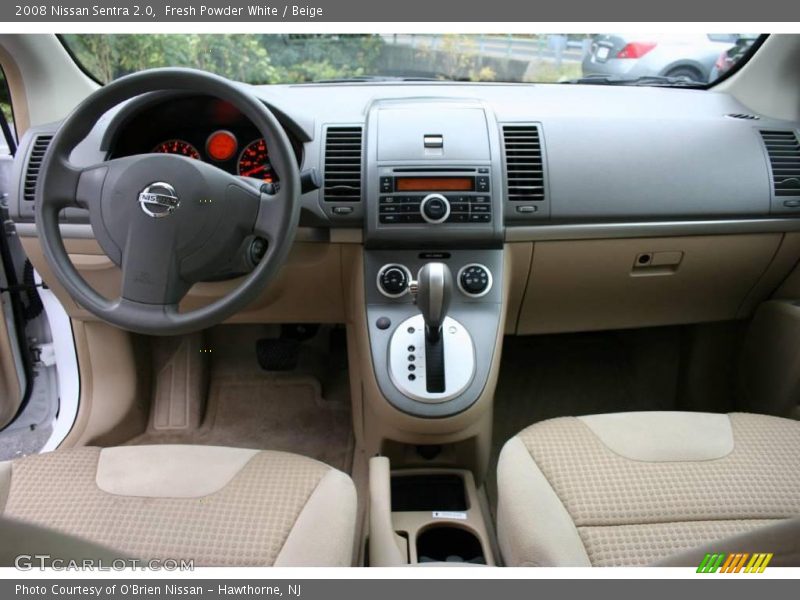 Fresh Powder White / Beige 2008 Nissan Sentra 2.0
