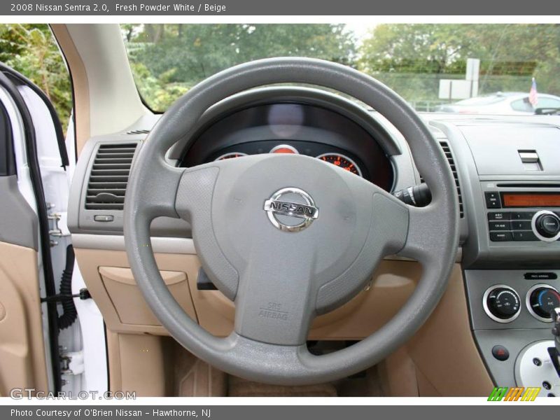 Fresh Powder White / Beige 2008 Nissan Sentra 2.0