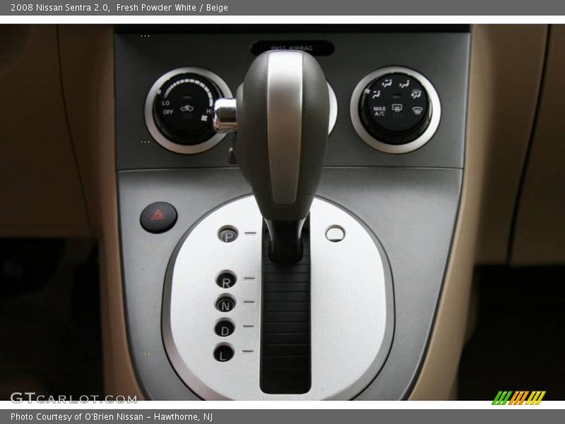 Fresh Powder White / Beige 2008 Nissan Sentra 2.0