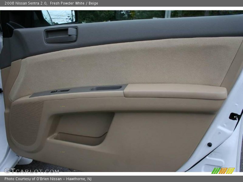 Fresh Powder White / Beige 2008 Nissan Sentra 2.0