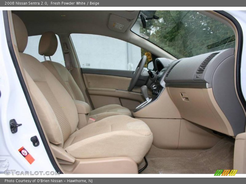 Fresh Powder White / Beige 2008 Nissan Sentra 2.0