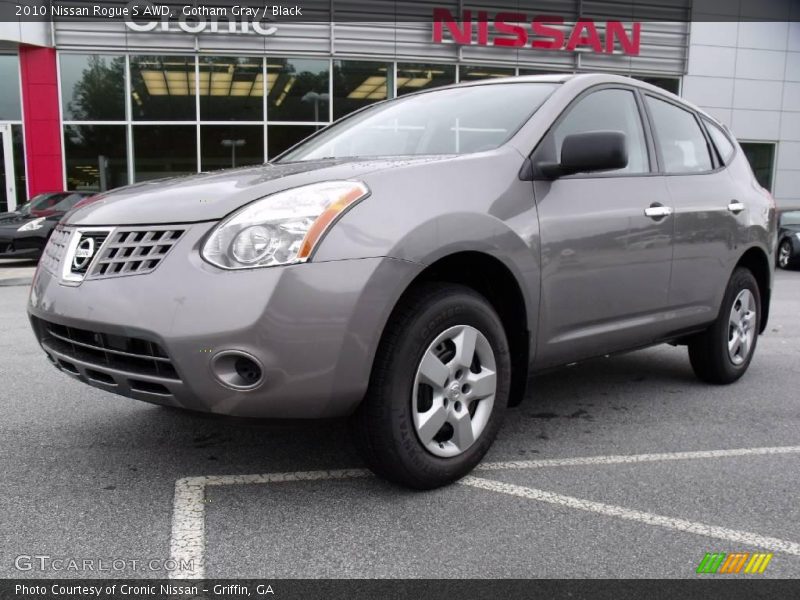Gotham Gray / Black 2010 Nissan Rogue S AWD