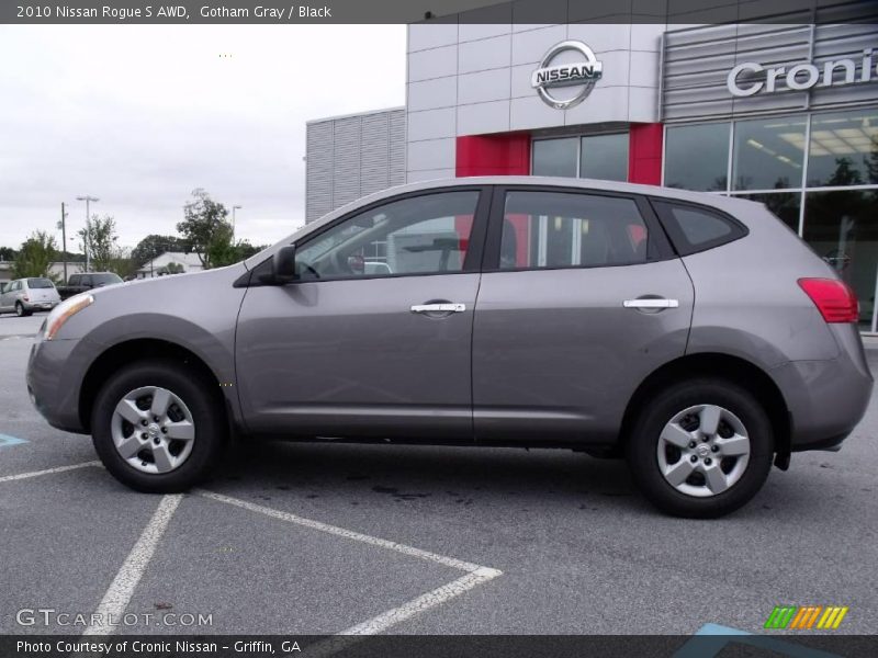 Gotham Gray / Black 2010 Nissan Rogue S AWD