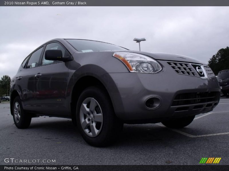 Gotham Gray / Black 2010 Nissan Rogue S AWD