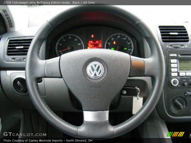 Black / Art Grey 2008 Volkswagen Jetta Wolfsburg Edition Sedan