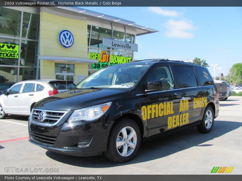 Nocturne Black Metallic / Gobi Beige 2009 Volkswagen Routan SE