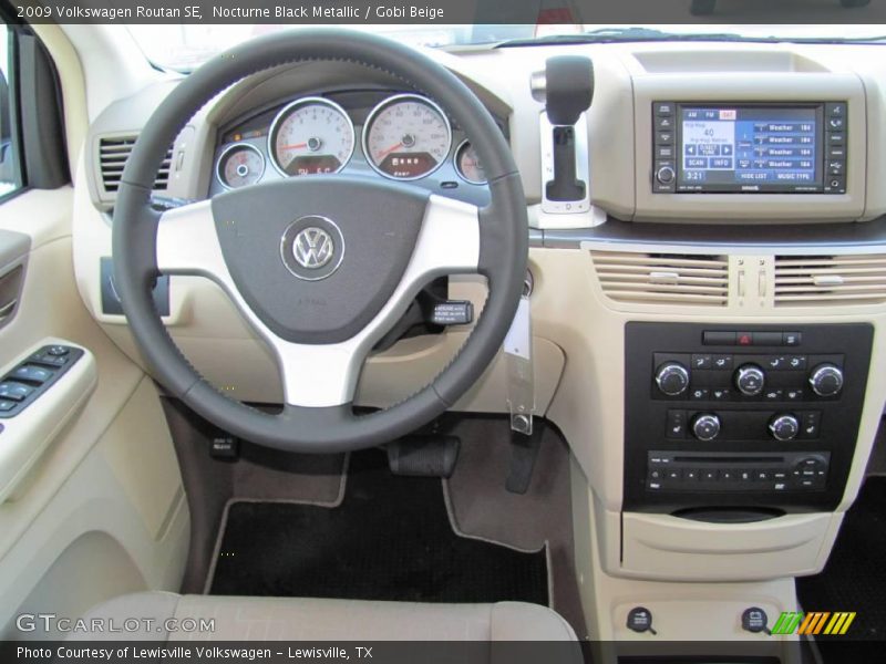 Nocturne Black Metallic / Gobi Beige 2009 Volkswagen Routan SE