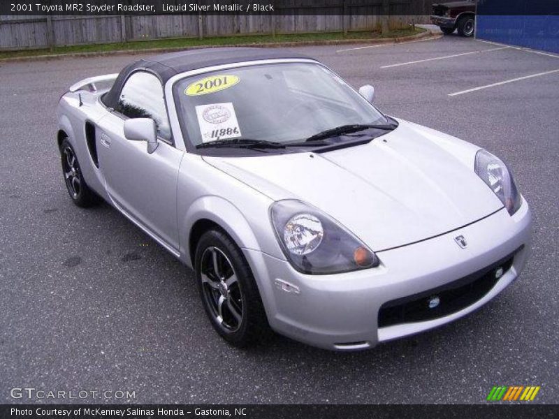 Liquid Silver Metallic / Black 2001 Toyota MR2 Spyder Roadster