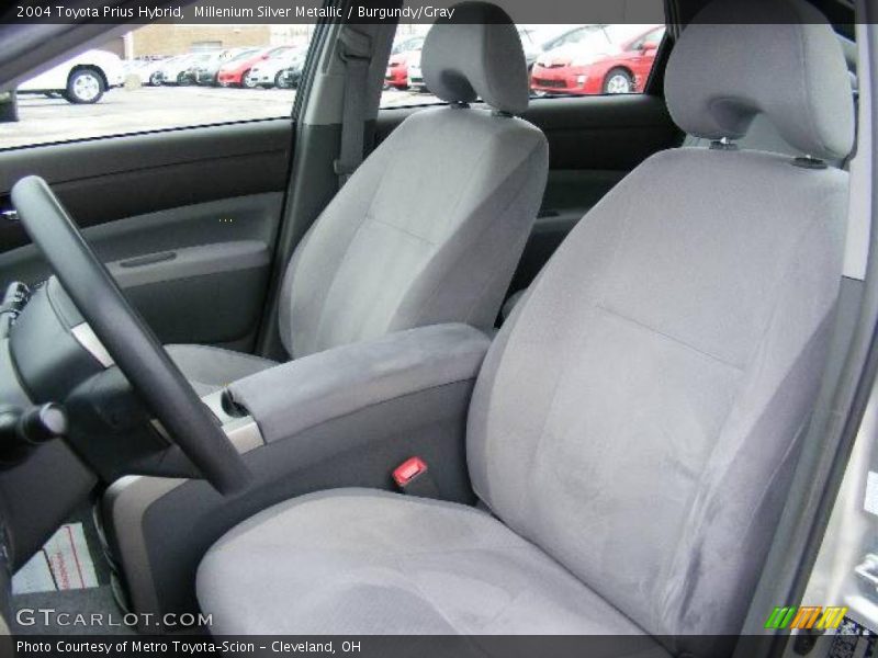 Millenium Silver Metallic / Burgundy/Gray 2004 Toyota Prius Hybrid