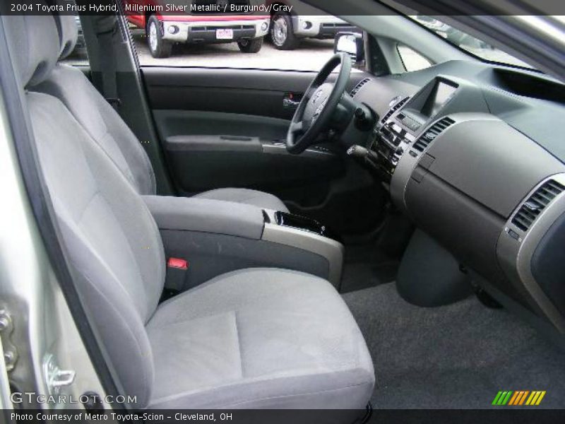 Millenium Silver Metallic / Burgundy/Gray 2004 Toyota Prius Hybrid