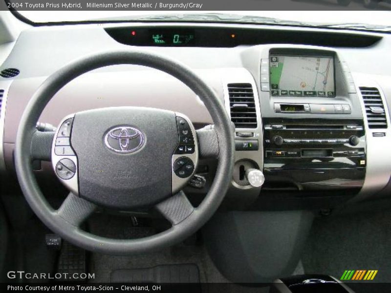 Millenium Silver Metallic / Burgundy/Gray 2004 Toyota Prius Hybrid