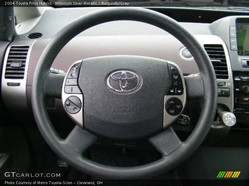 Millenium Silver Metallic / Burgundy/Gray 2004 Toyota Prius Hybrid