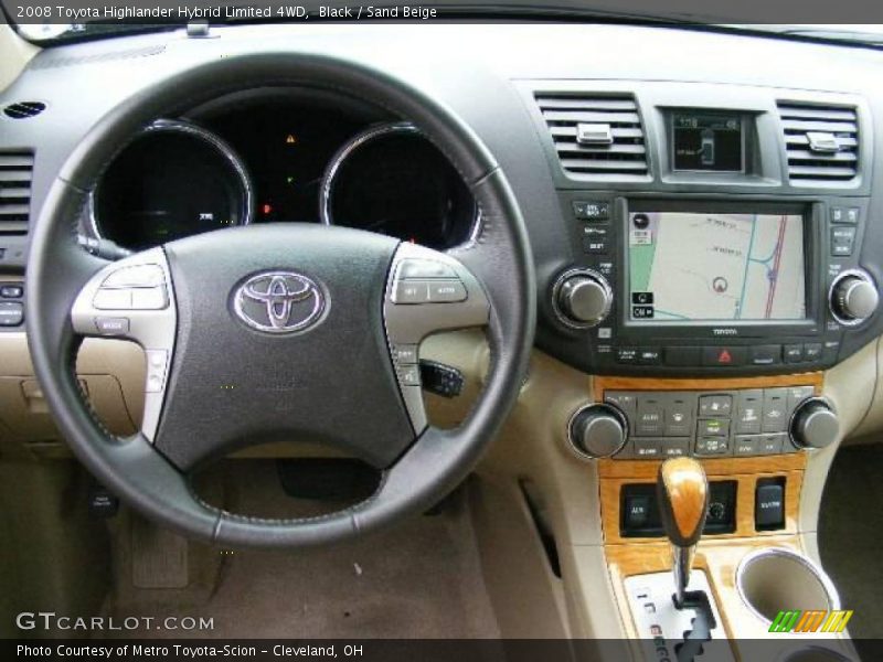 Black / Sand Beige 2008 Toyota Highlander Hybrid Limited 4WD