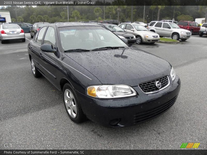 Vibrant Blue Metallic / Stone Gray 2003 Nissan Sentra GXE