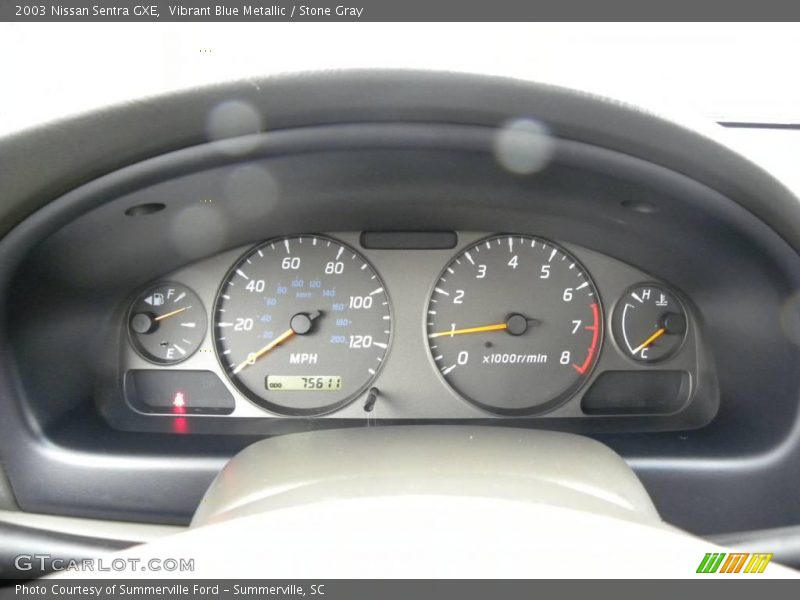 Vibrant Blue Metallic / Stone Gray 2003 Nissan Sentra GXE