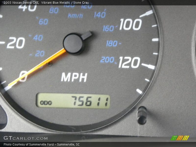 Vibrant Blue Metallic / Stone Gray 2003 Nissan Sentra GXE