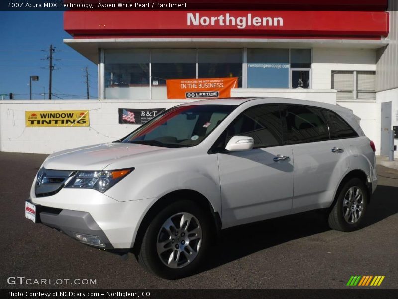 Aspen White Pearl / Parchment 2007 Acura MDX Technology