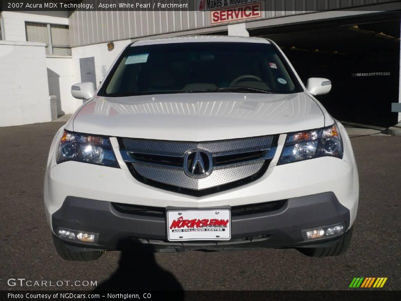 Aspen White Pearl / Parchment 2007 Acura MDX Technology