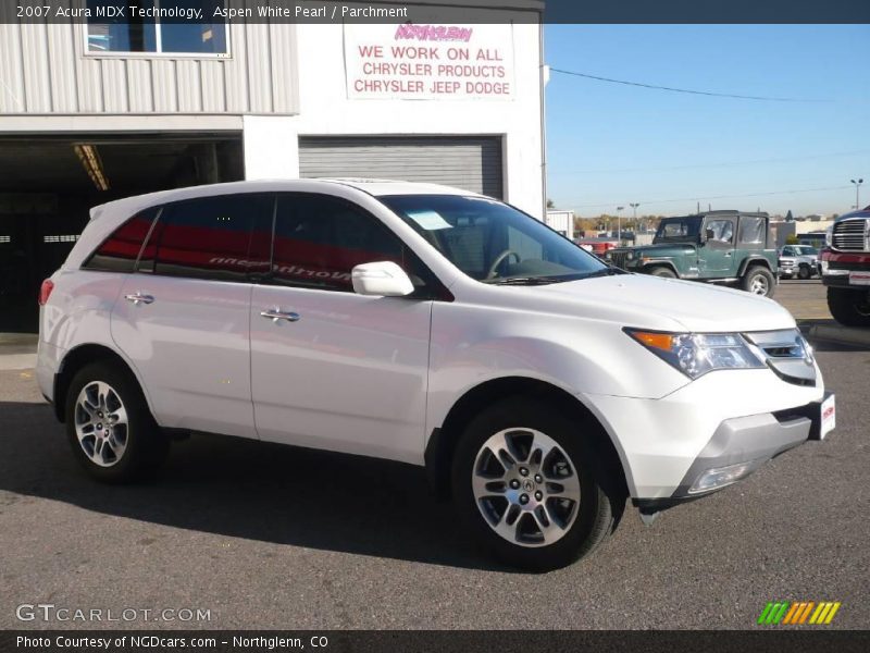 Aspen White Pearl / Parchment 2007 Acura MDX Technology