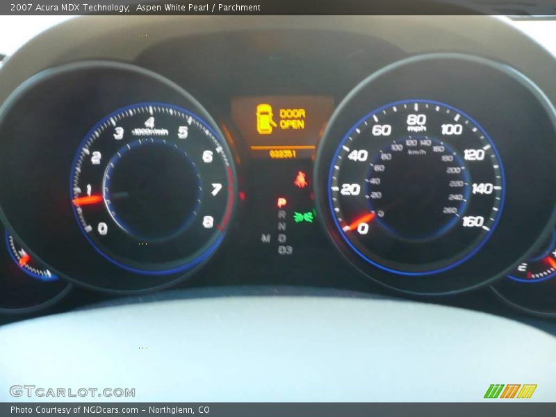 Aspen White Pearl / Parchment 2007 Acura MDX Technology