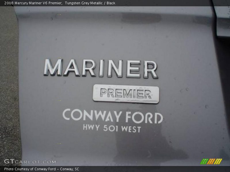 Tungsten Grey Metallic / Black 2008 Mercury Mariner V6 Premier
