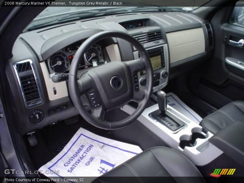 Tungsten Grey Metallic / Black 2008 Mercury Mariner V6 Premier