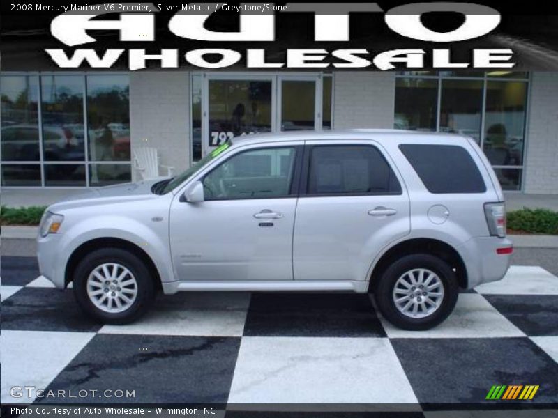 Silver Metallic / Greystone/Stone 2008 Mercury Mariner V6 Premier