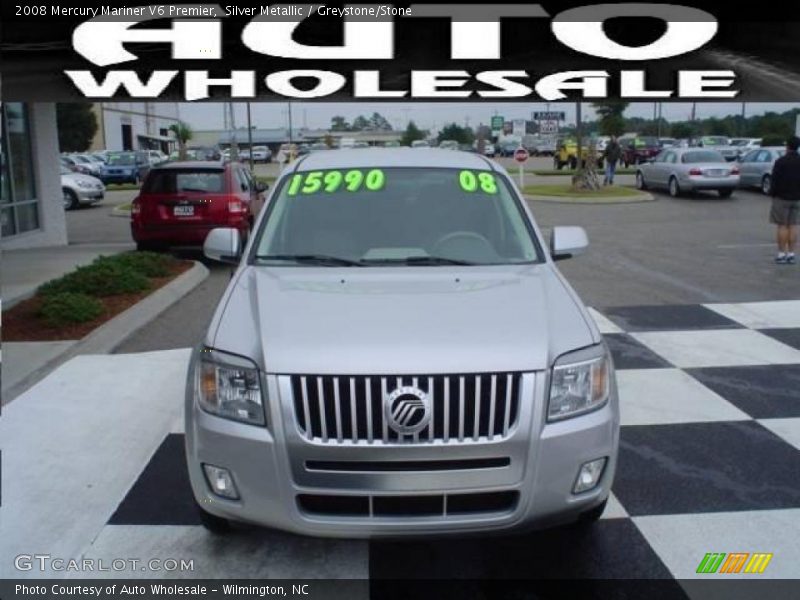 Silver Metallic / Greystone/Stone 2008 Mercury Mariner V6 Premier