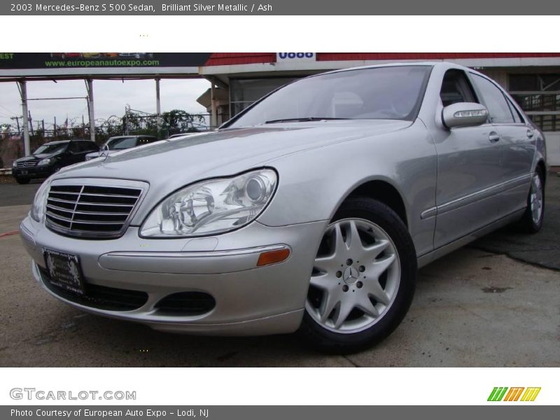 Brilliant Silver Metallic / Ash 2003 Mercedes-Benz S 500 Sedan