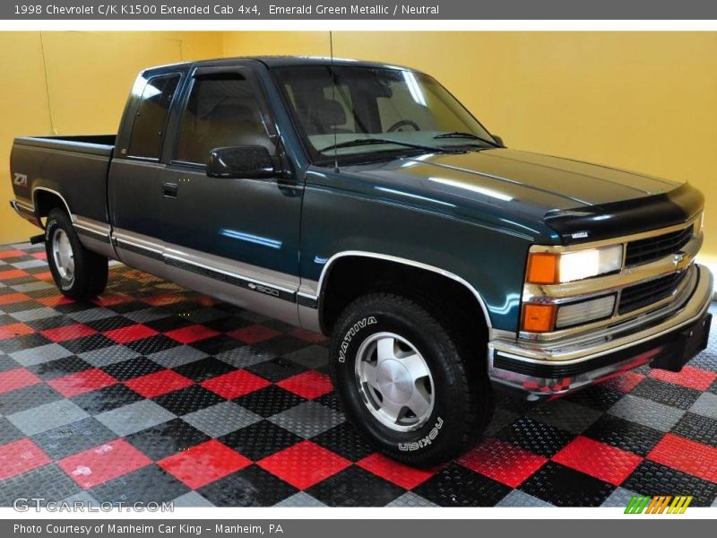 Emerald Green Metallic / Neutral 1998 Chevrolet C/K K1500 Extended Cab 4x4