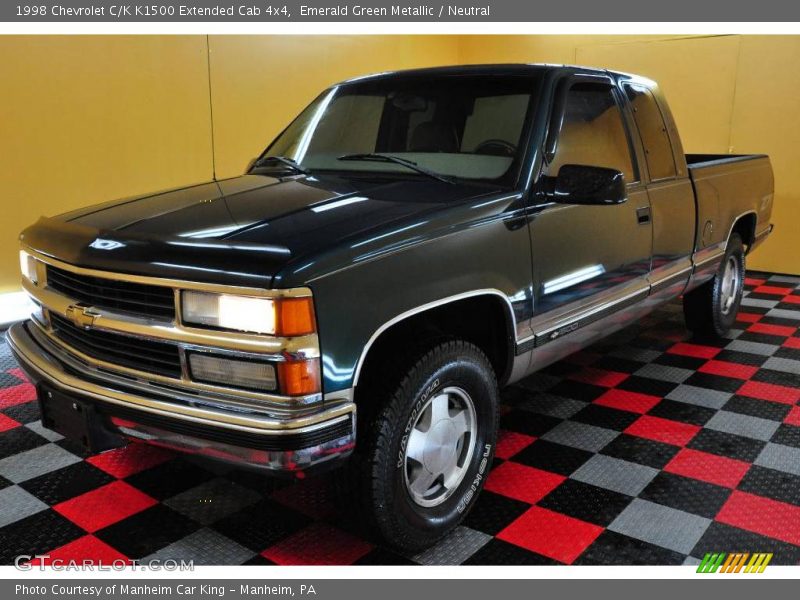 Emerald Green Metallic / Neutral 1998 Chevrolet C/K K1500 Extended Cab 4x4