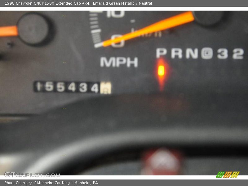 Emerald Green Metallic / Neutral 1998 Chevrolet C/K K1500 Extended Cab 4x4