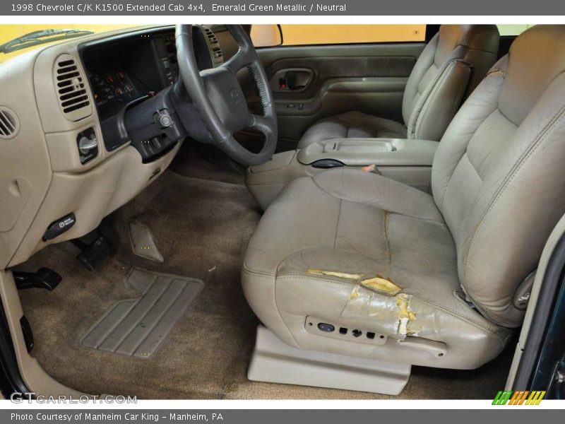 Emerald Green Metallic / Neutral 1998 Chevrolet C/K K1500 Extended Cab 4x4