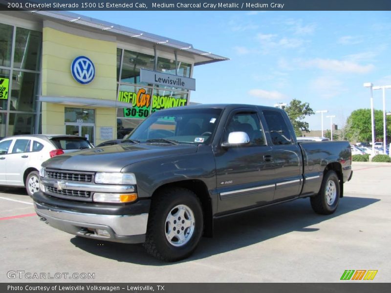 Medium Charcoal Gray Metallic / Medium Gray 2001 Chevrolet Silverado 1500 LS Extended Cab